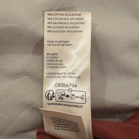 Free People Bay to Breakers Corduroy Button Closure Pants in Rosey Copper XLarge - Picture 8 of 12